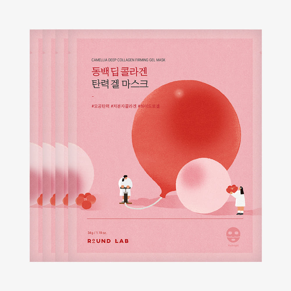 Round Lab Camellia Deep Collagen Firming Gel Mask Sheet 34g X 4ea