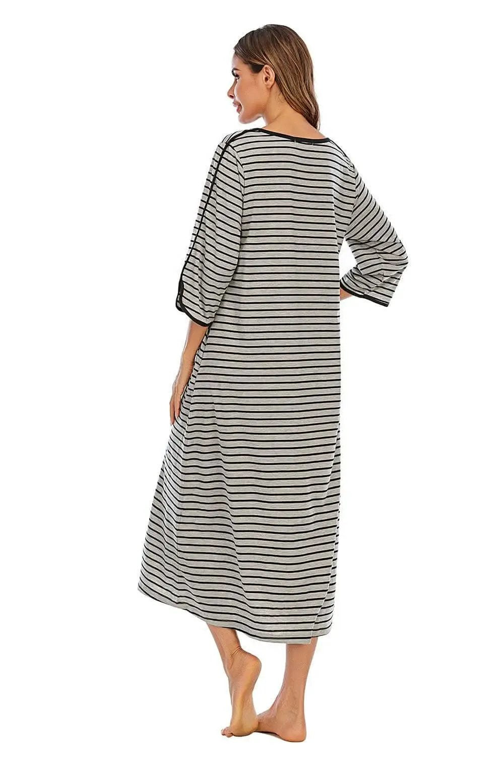 Trendsi Night Dress With Pockets — Elegant Sheer Sleepwear