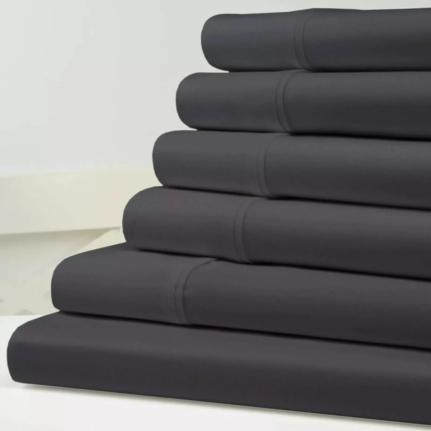 6-Piece Set: Kathy Ireland 1500 Thread Count Bamboo Cotton Sheet Set