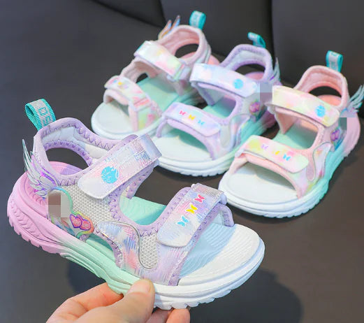 Summer New Girls' Sandals with Cartoon Wings