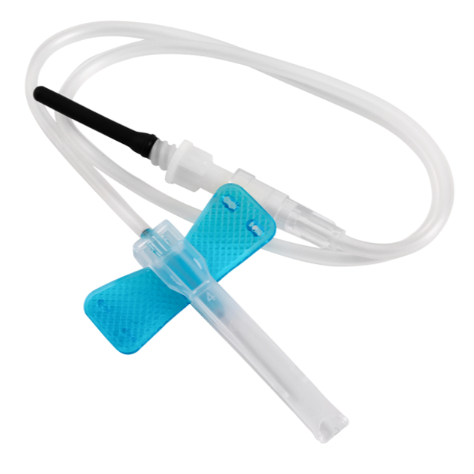 Agujas de mariposa para extracción de sangre de seguridad 23G