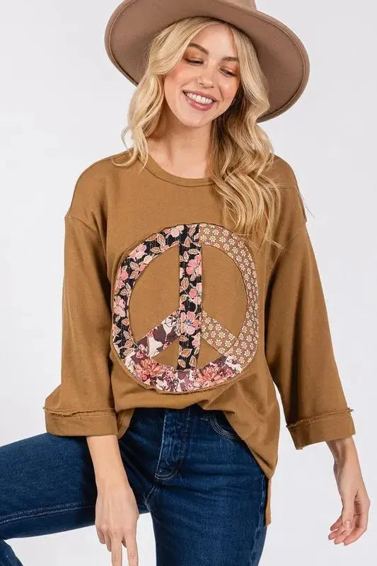 T-Shirts Trendsi SAGE+FIG Floral Top Women's Casual Tee Soft, Breathable T-Shirt