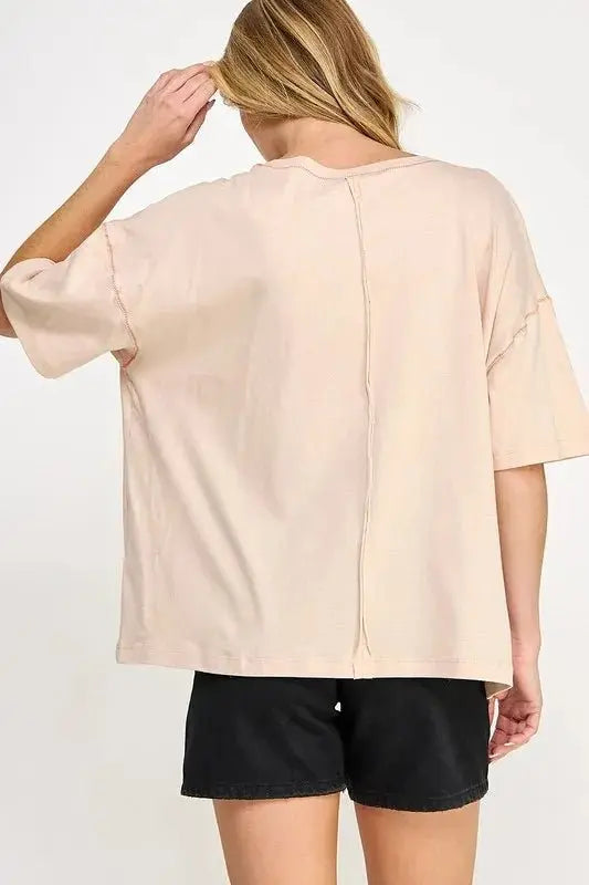 T-Shirts Trendsi SAGE+FIG Graphic Oversized Tee Women's Casual T-Shirt Soft & Comfy