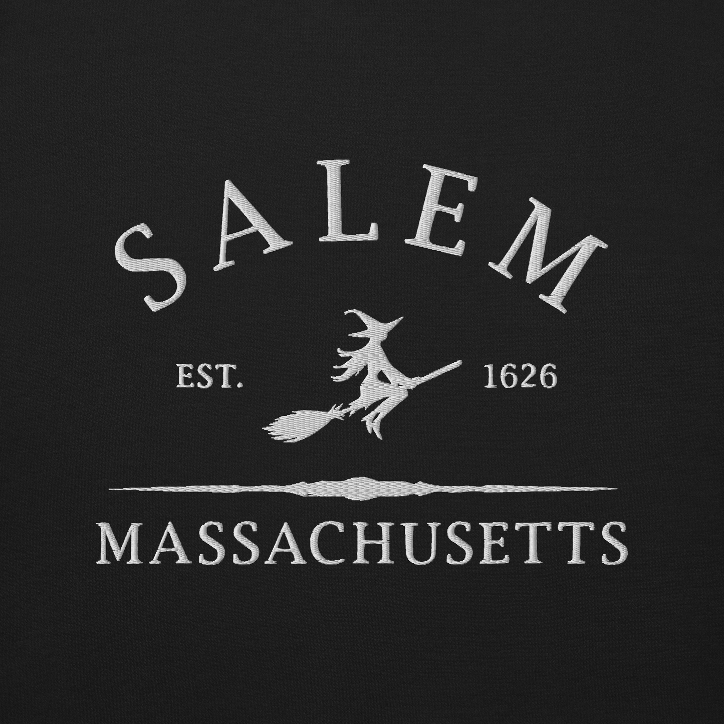 Sudadera bordada de Salem Massachusetts