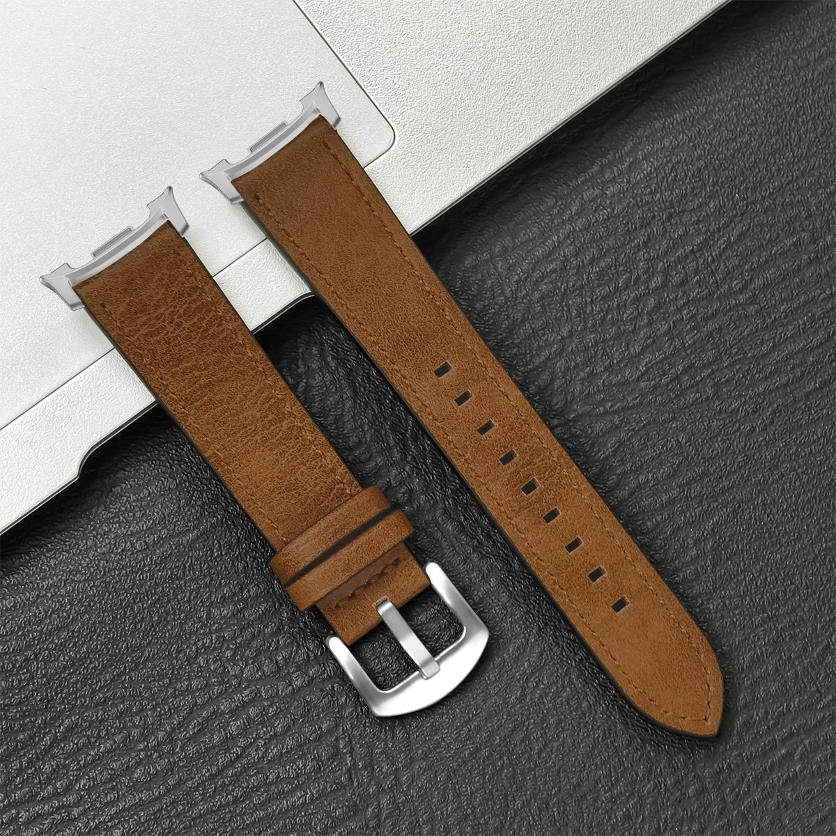 Leather Galaxy Watch8, Classic, Watch9 Band, Brown, Soft