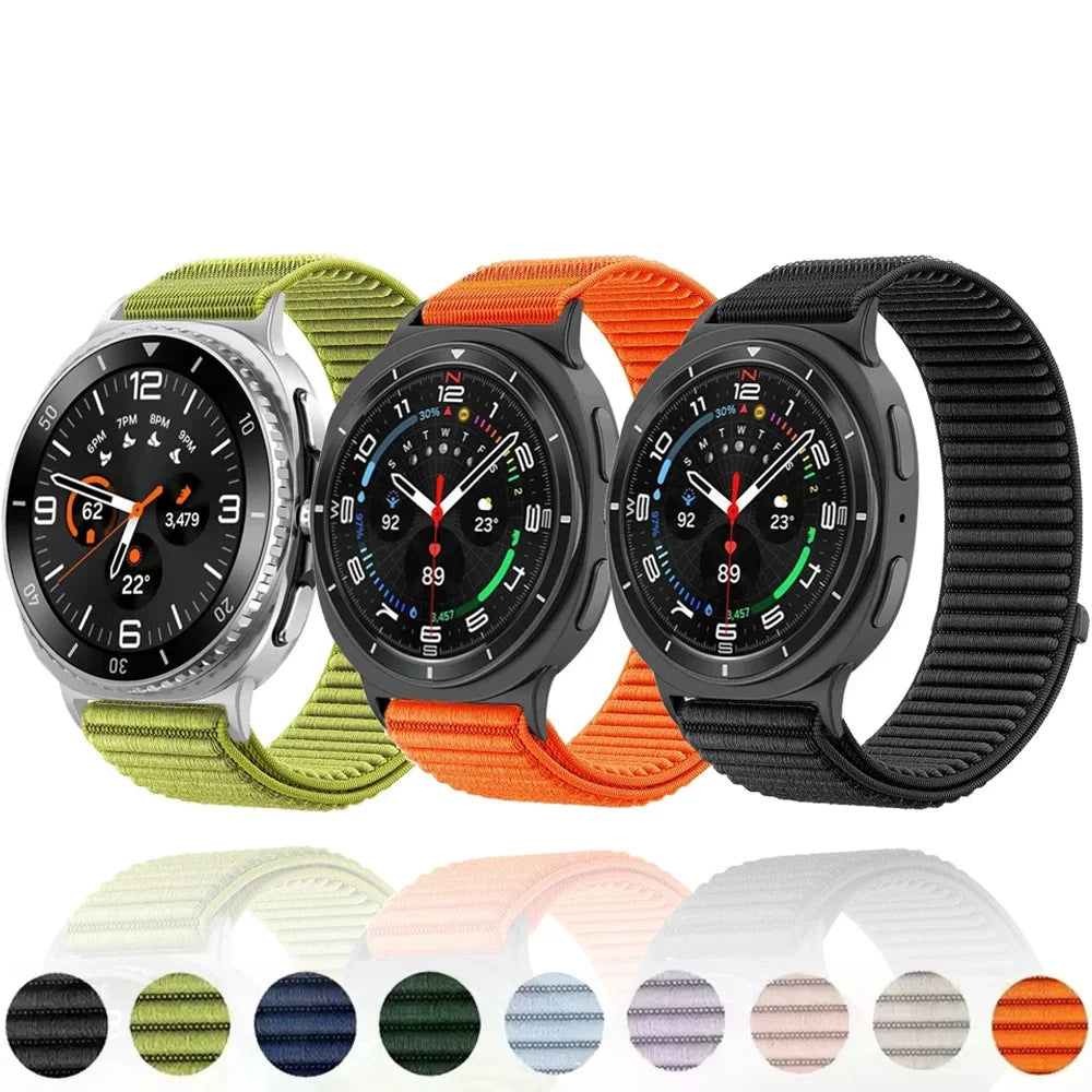 Nylon Galaxy Watch8, Classic, Watch9 Band Loop, Breathable Soft