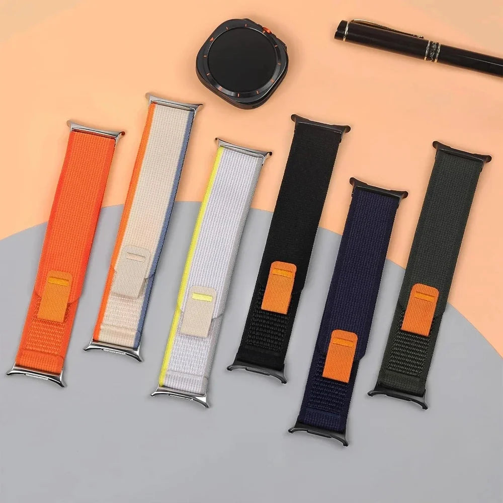 Nylon Galaxy Watch8, Classic, Watch9 Band Rugged Hook Loop