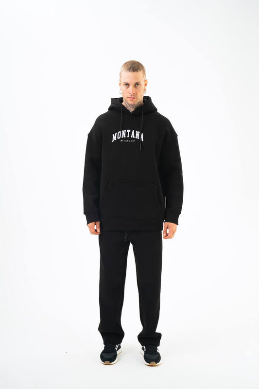 Oversize 'Scarface' Hoodie - Tony Montana Graphic Sweatshirt 'The World is Yours'
