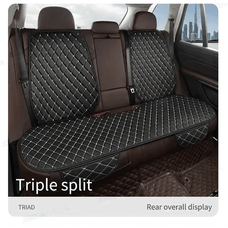 Black Quilted Leather Car Seat Covers