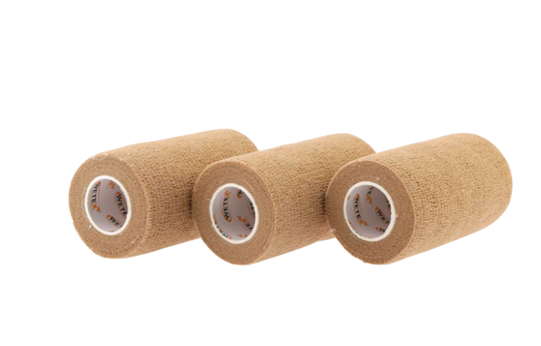 Vendaje elástico autoadhesivo marrón (10,16 cm x 4,57 m) - Grande (144 unidades)