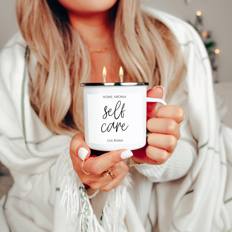 16oz Reusable Metal Candle Mug Scented Soy Candle Gift