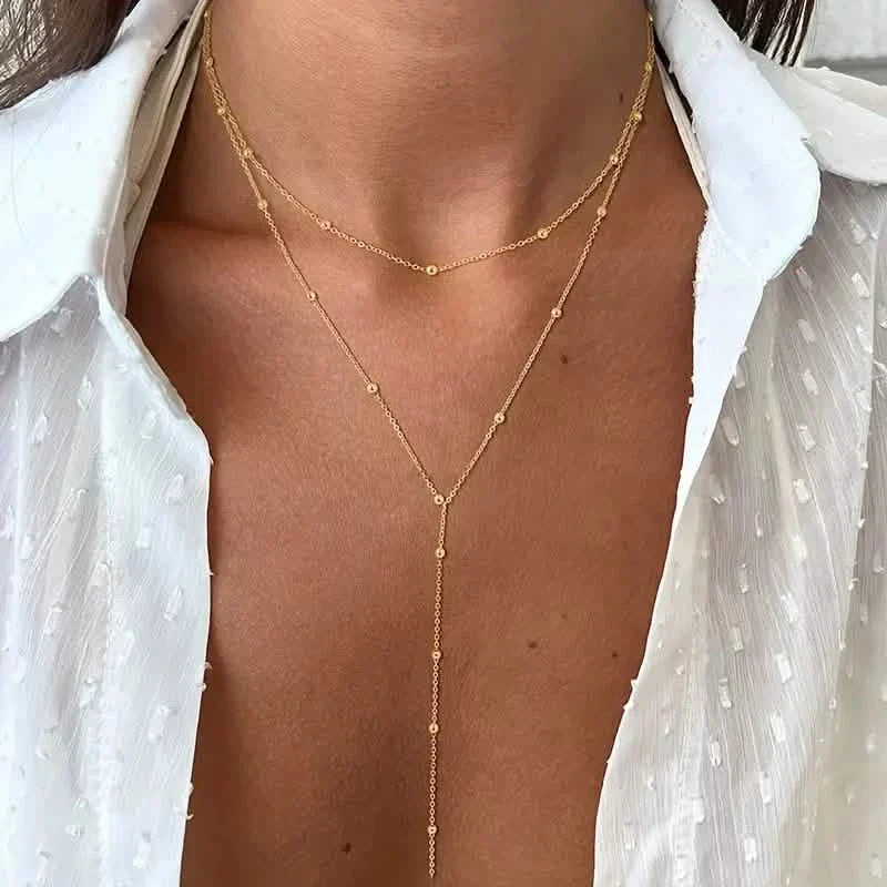 Sexy Tribal Style Iron Chain with Dangling Tassel Pendant