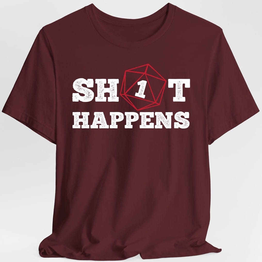 Sh*t Happens Crit Fail Funny D&D T-Shirt