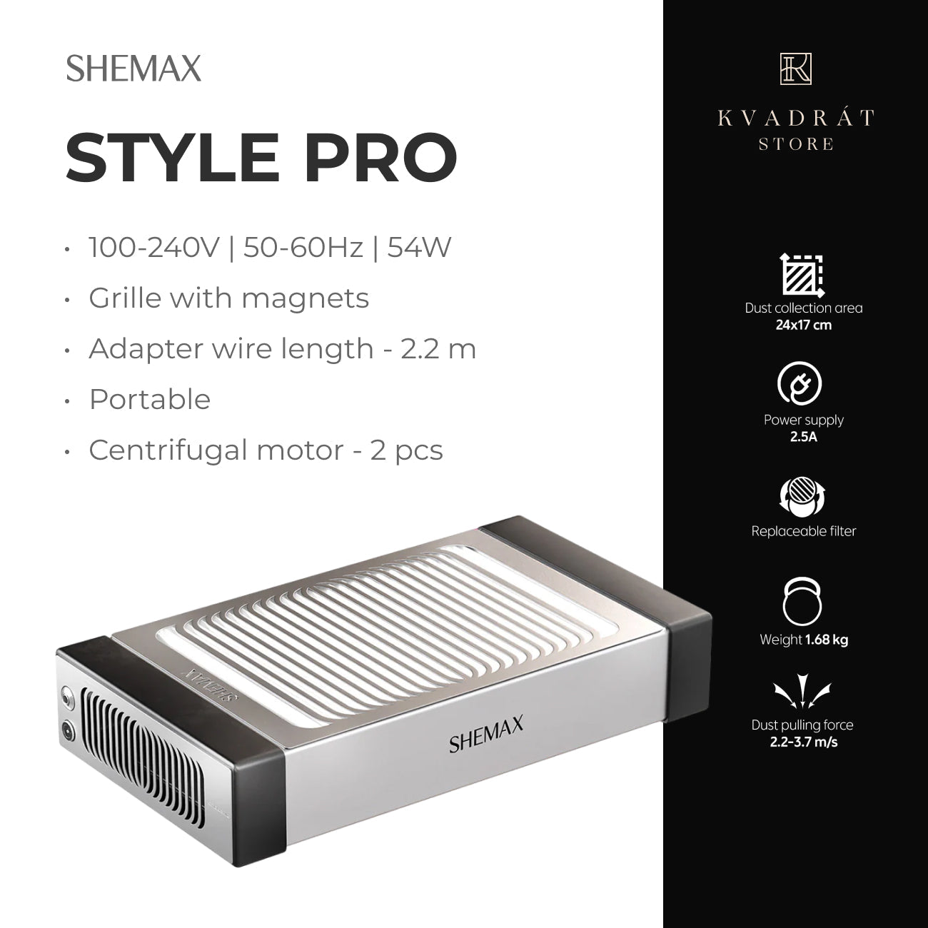 SHEMAX Style Pro Black Nail Dust Collector