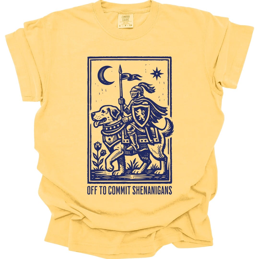 Shenanigans Knight Dog T-shirt - Comfort Colors