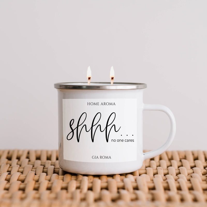 16oz Reusable Metal Candle Mug Scented Candle With Custom Label Color Option