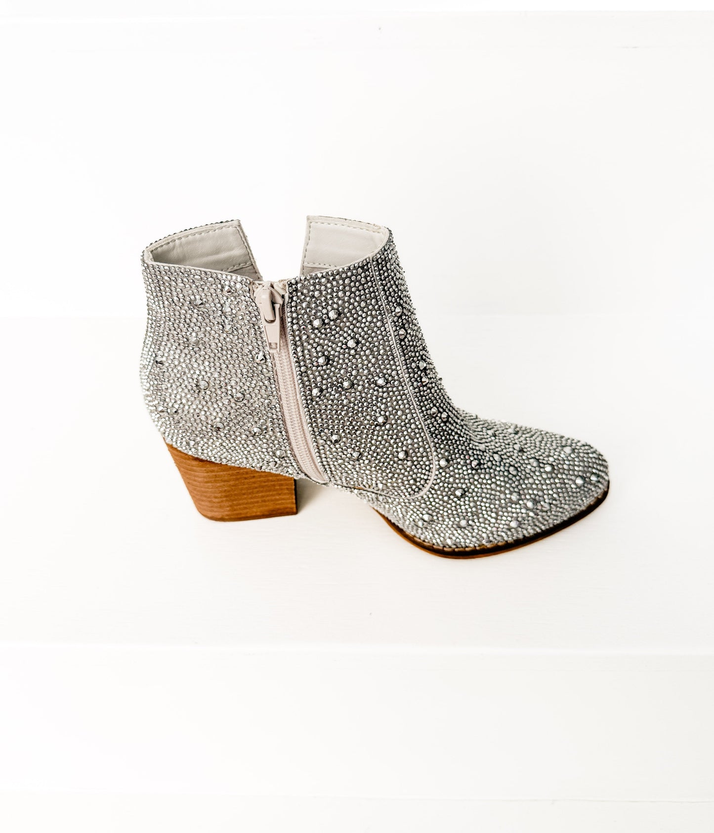 Botín Shine Star Rhinestone en plateado