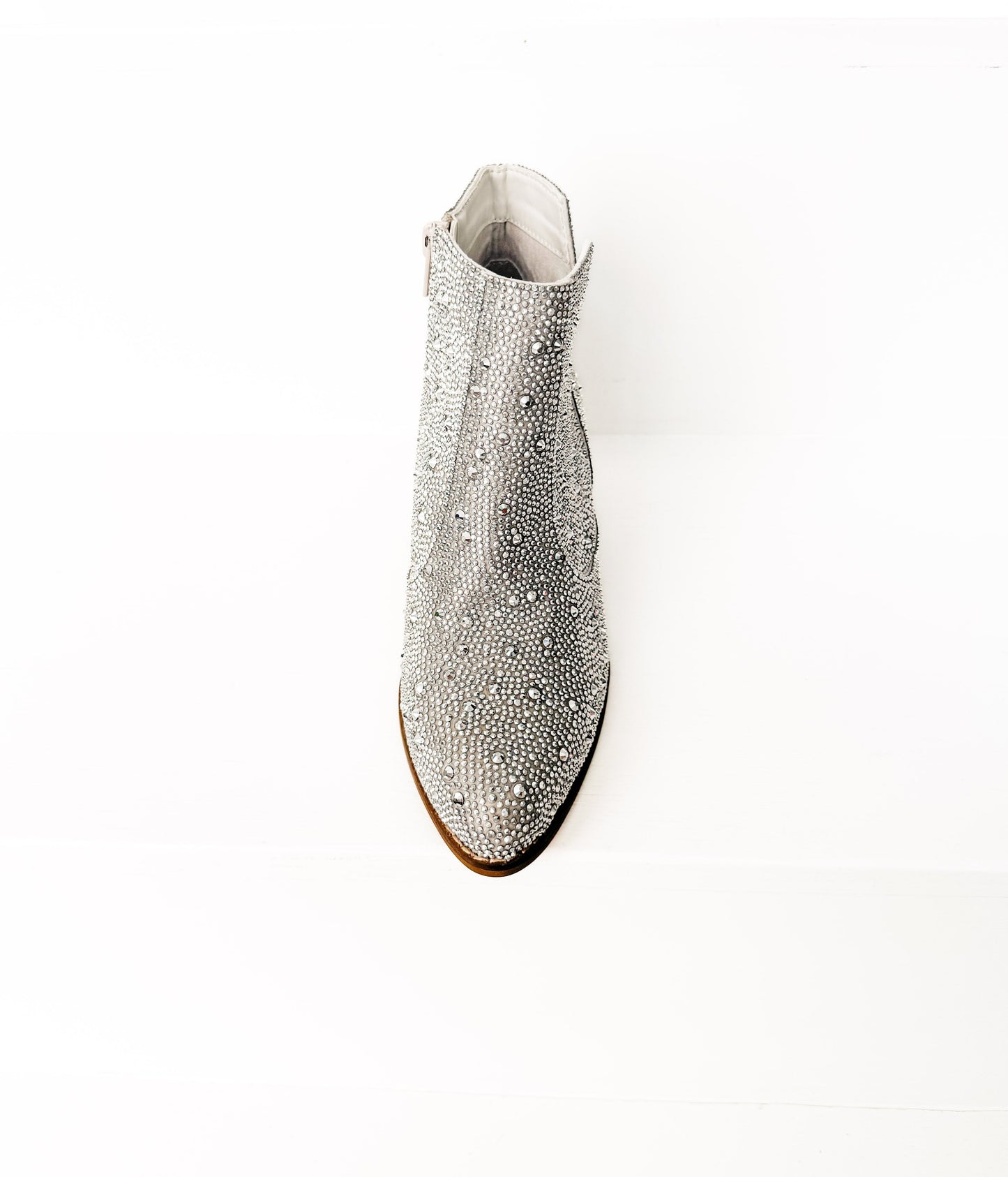 Botín Shine Star Rhinestone en plateado