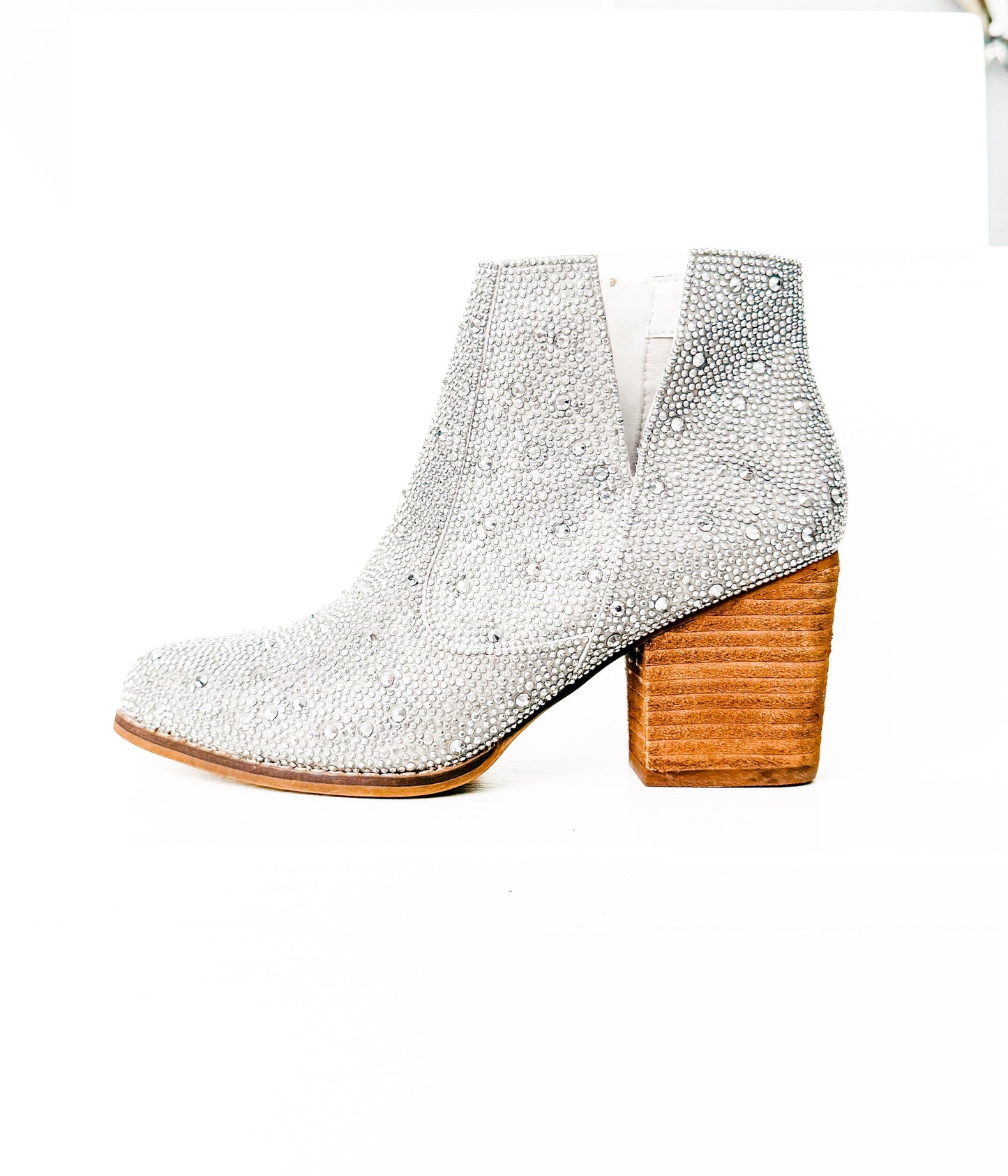 Botín Shine Star Rhinestone en plateado