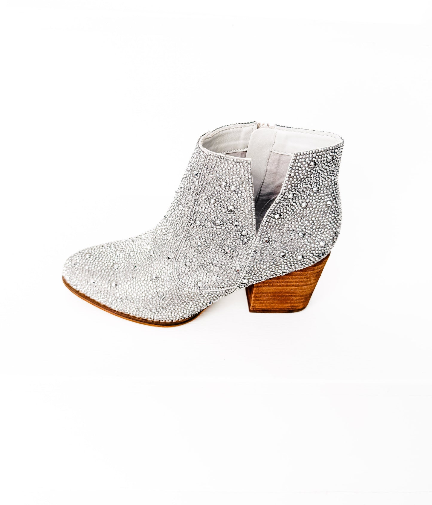 Botín Shine Star Rhinestone en plateado