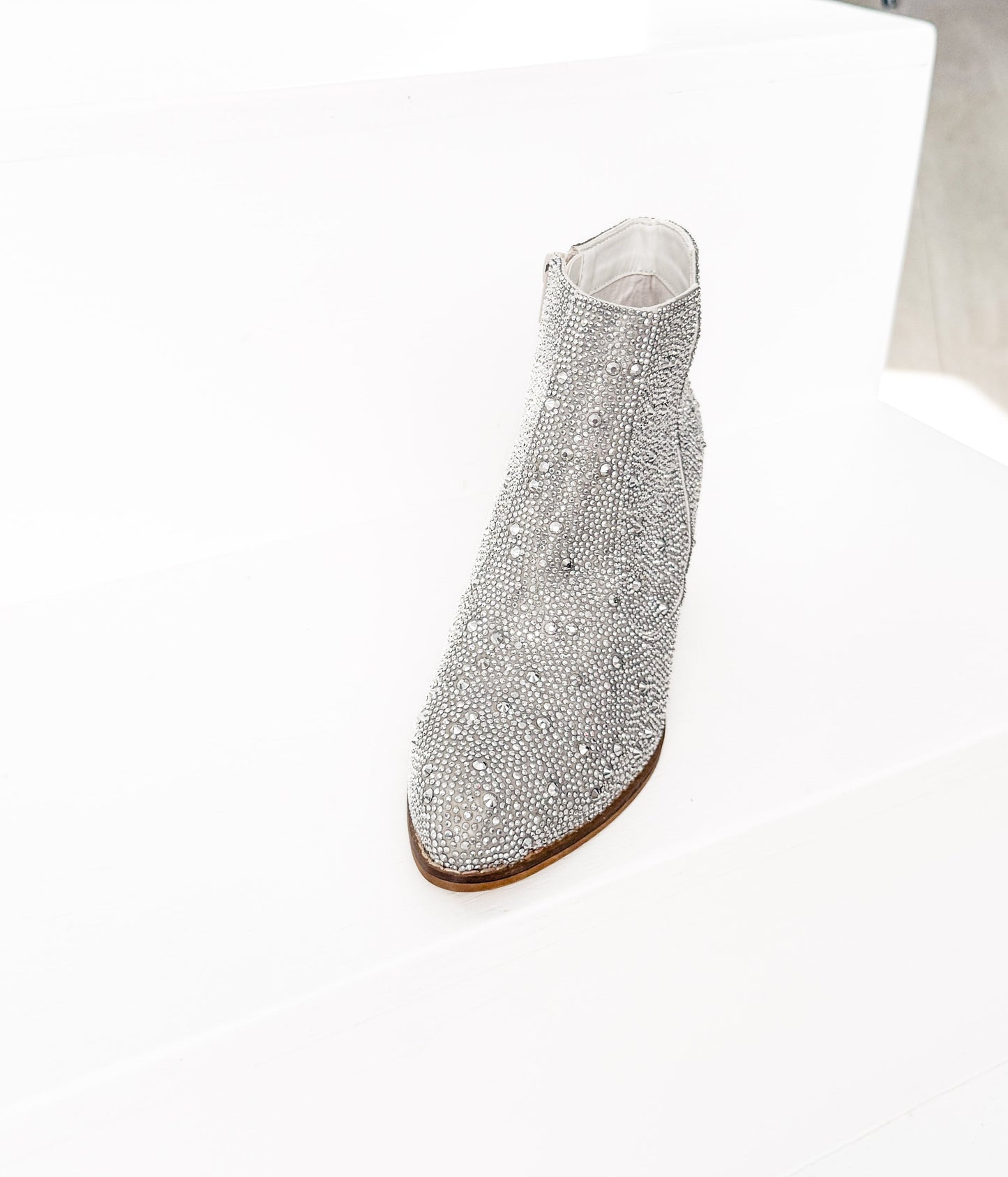 Botín Shine Star Rhinestone en plateado
