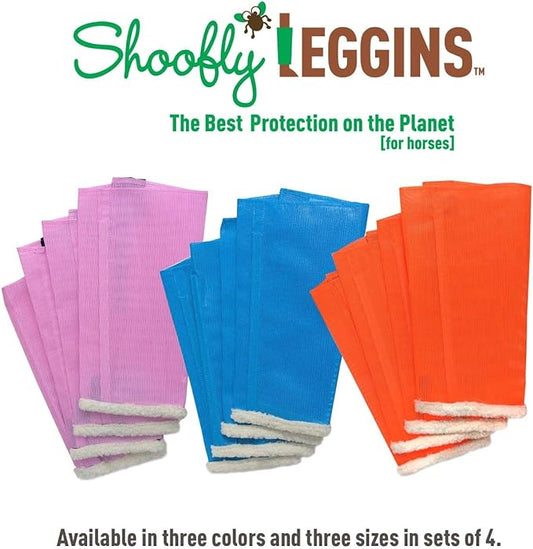 Botas antimosquitos de malla fina Shoofly Leggins para caballos, paquete de 4
