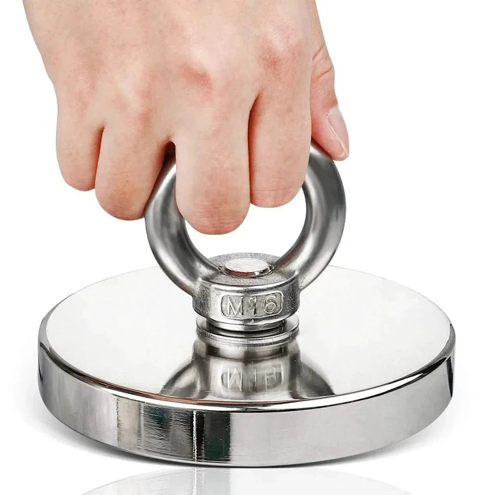Super Strong Neodymium Fishing Magnets Heavy Duty imanes Magnet with Countersunk Hole Eyebolt for Salvage Magnetic Fishing