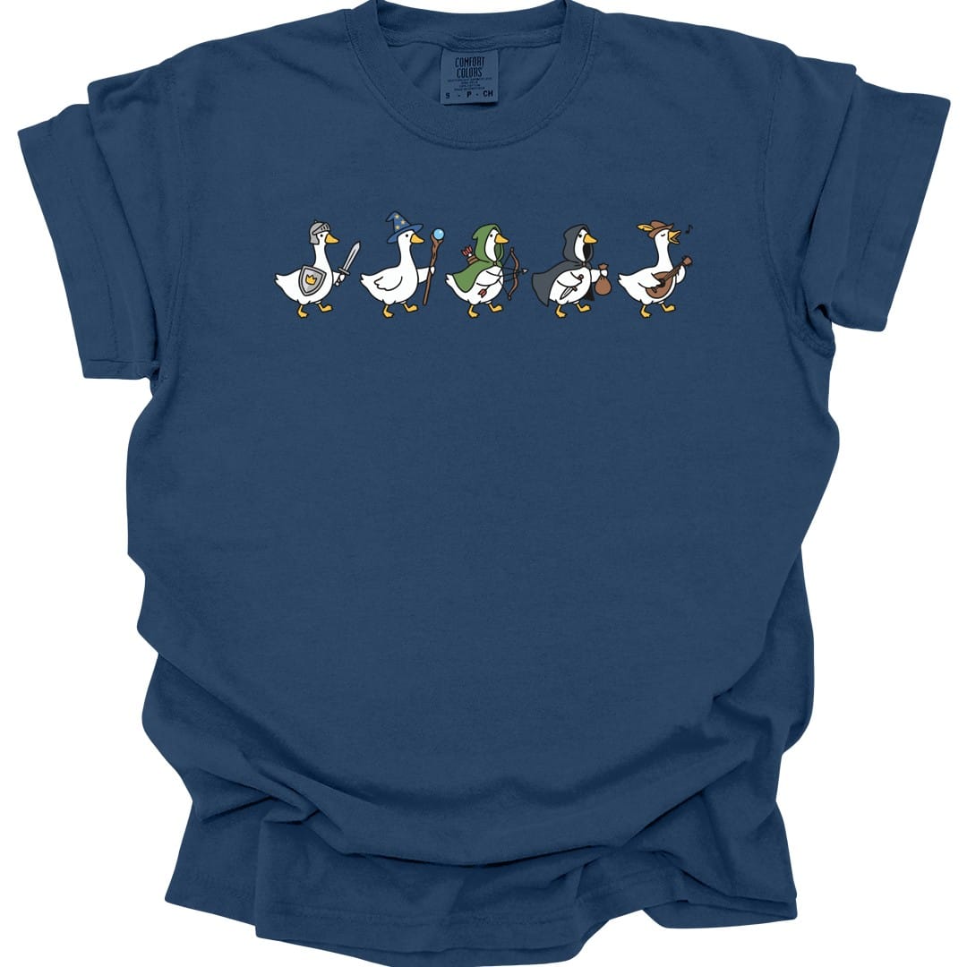 Silly Goose Adventurers Funny D&D T-Shirt - Comfort Colors