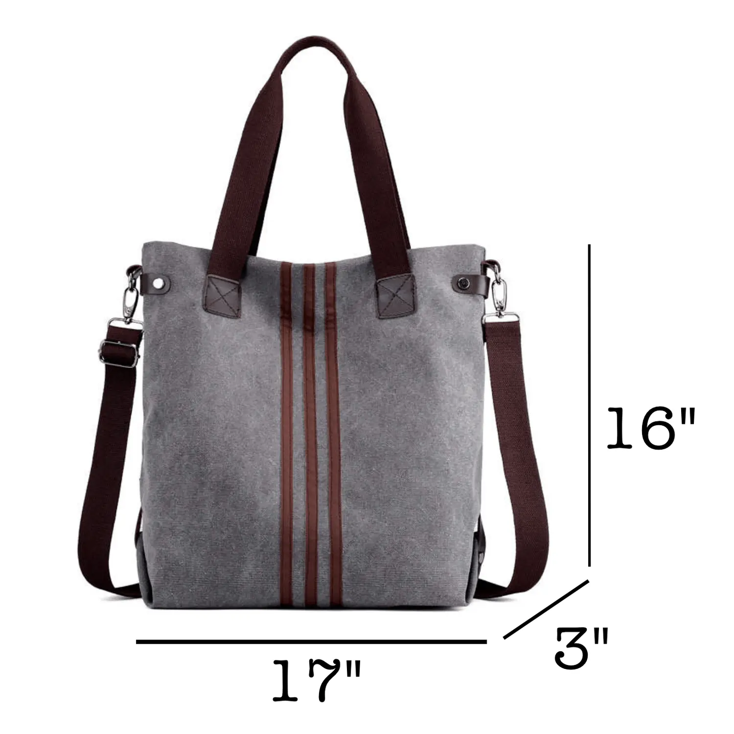 Threaded Pear Canvas Tote Bag With Adjustable Strap — Work & Travel