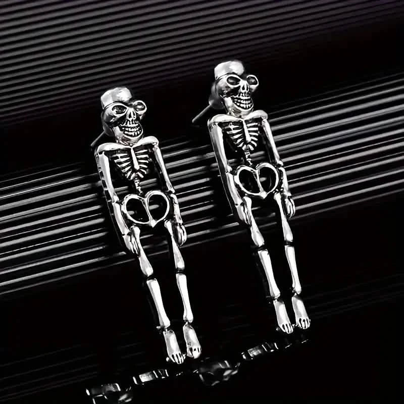 Skeleton Design Dangle Earrings