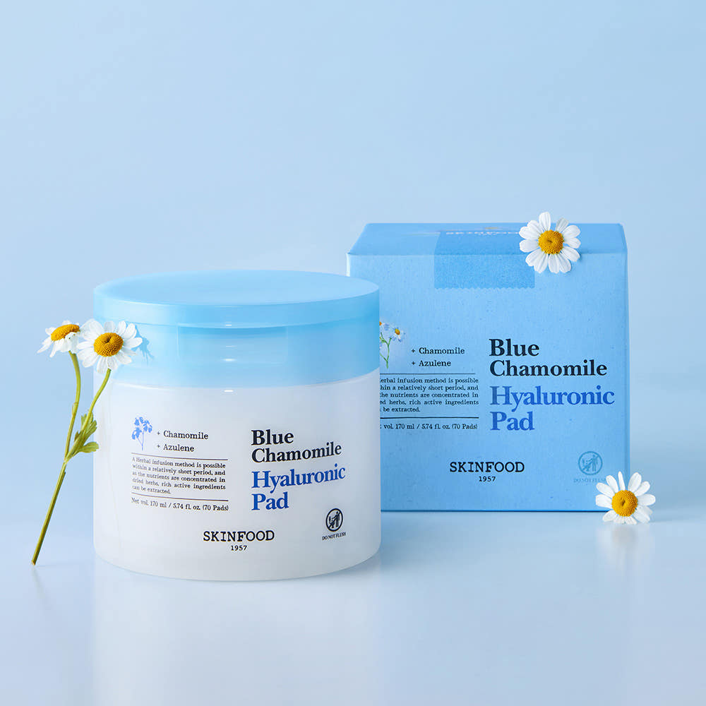 SKINFOOD Blue Chamomile Hyaluronic Pad 170ml/70ea
