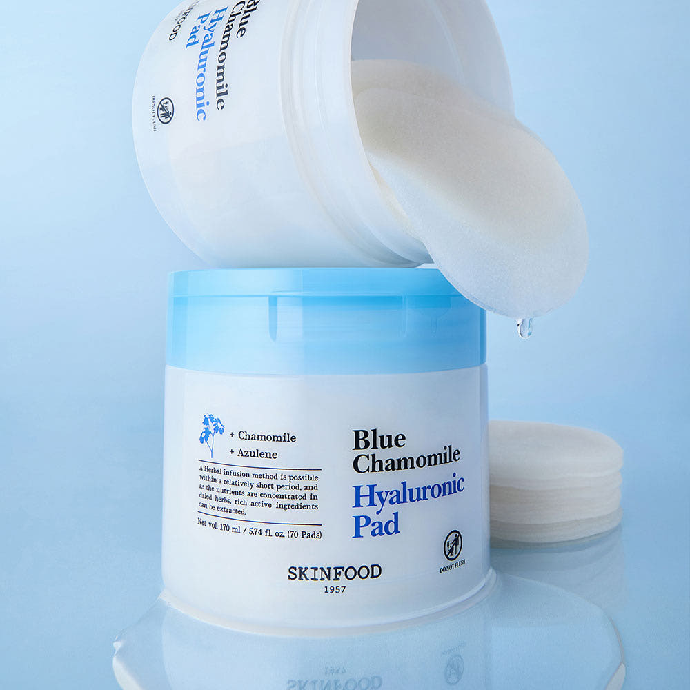 SKINFOOD Blue Chamomile Hyaluronic Pad 170ml/70ea
