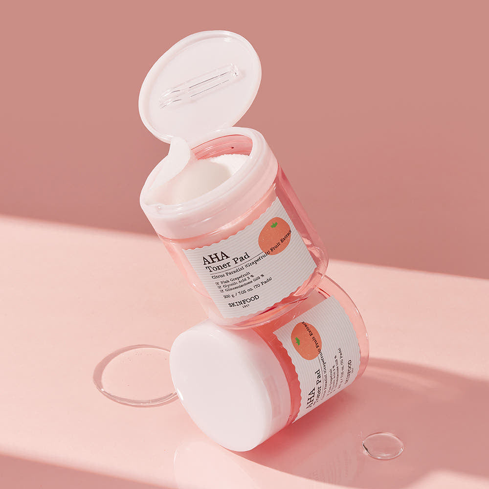 SKINFOOD Pink Grapefruit AHA Toner Pad 200g/70P