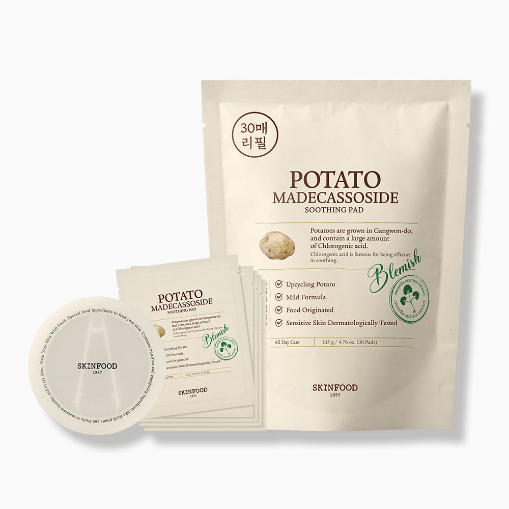 SKINFOOD Potato Madecassoside Soothing Pad 135g/30ea (Refill)