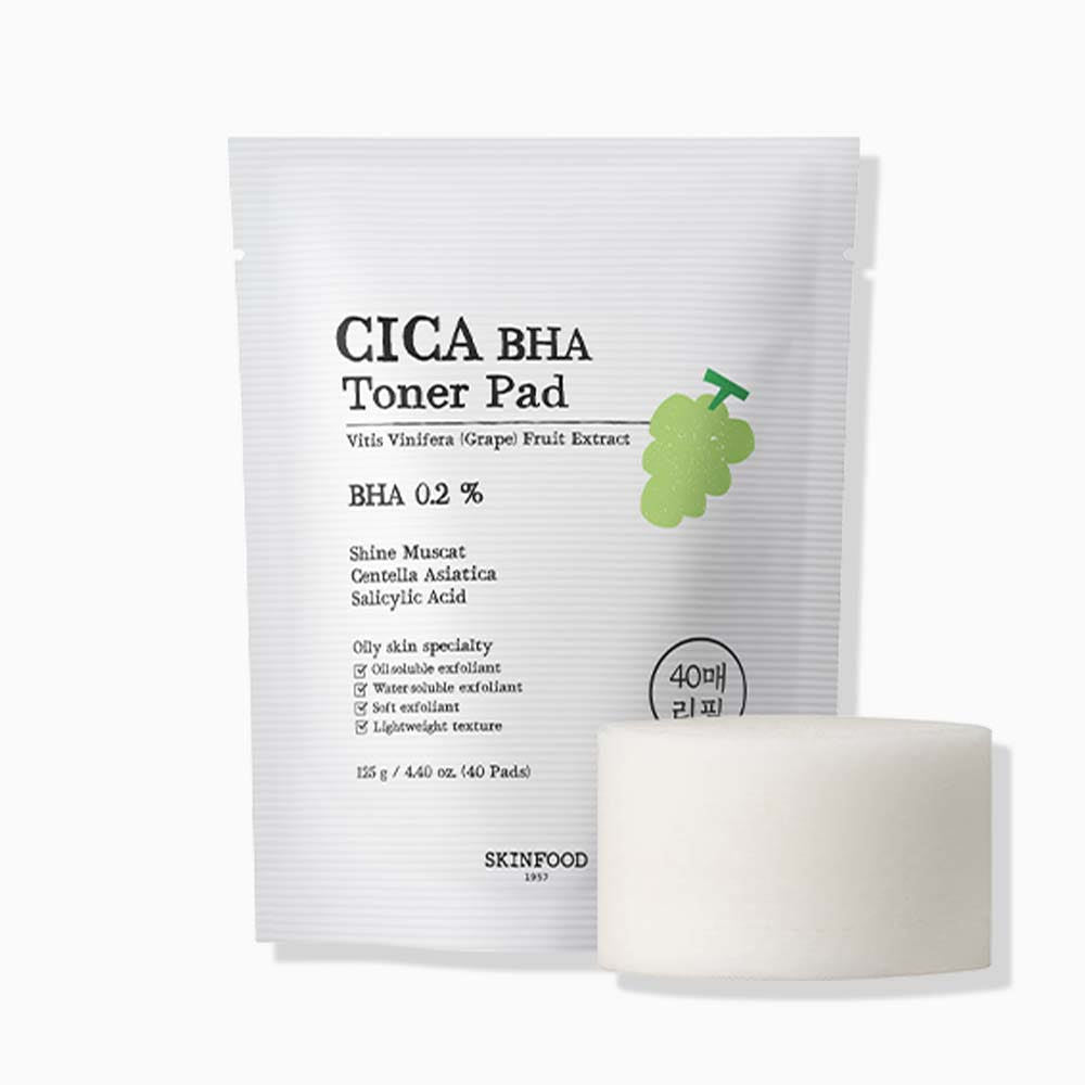 SKINFOOD Shine Muscat Cica BHA Toner Pad 125g/40ea (Refill)