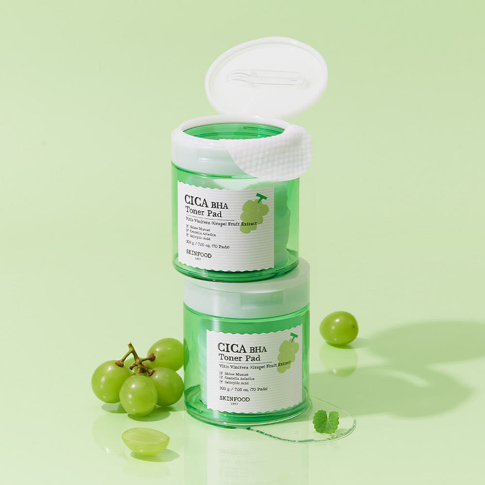SKINFOOD Shine Muscat Cica BHA Toner Pad 200g/70ea