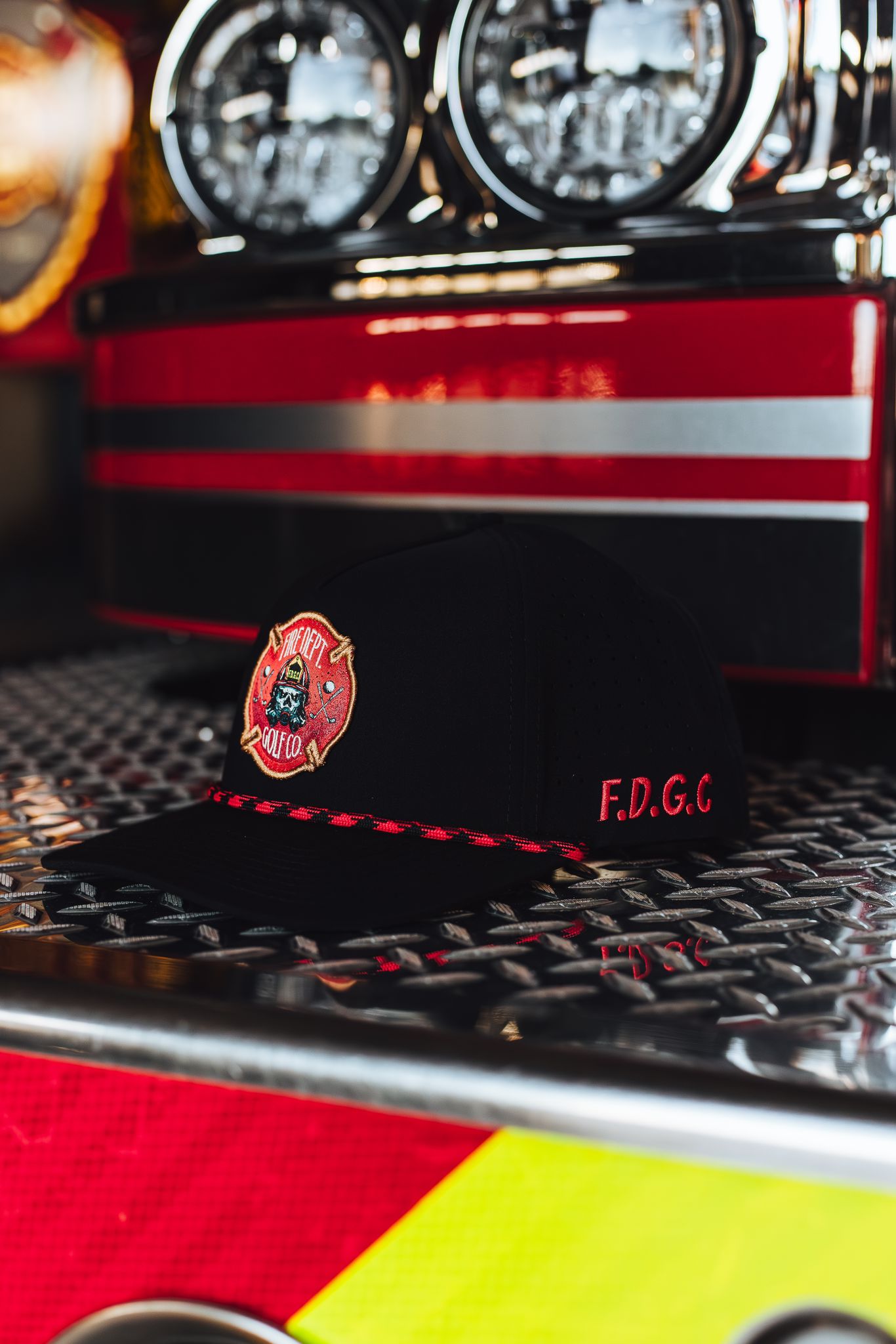 Gorra de golf con cuerda y calavera F.D.G.C.