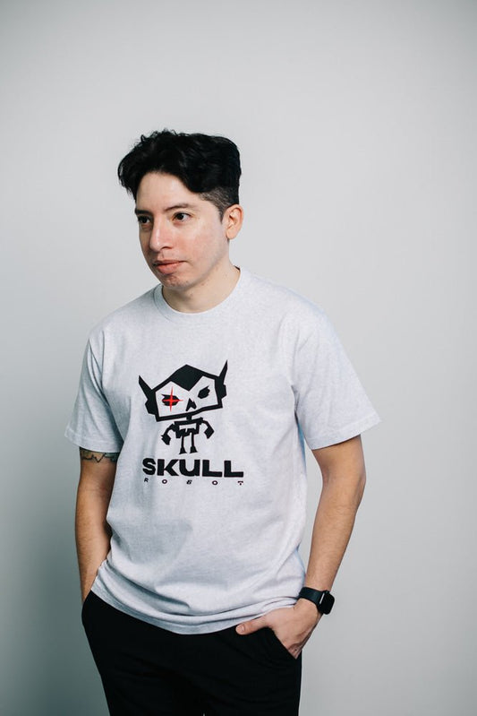 Camiseta de robot con calavera