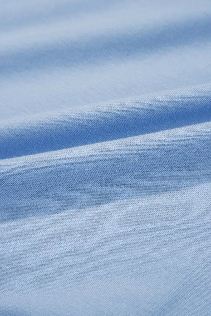 Dresses Love Salve Sky Blue Babydoll Dress Women's Casual Summer Mini Dress Pocketed, Raw Edge