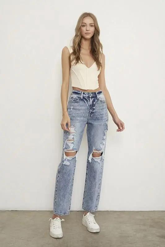 Jeans de mujer Jeans - Ajuste cómodo - Estilo boyfriend ajustado