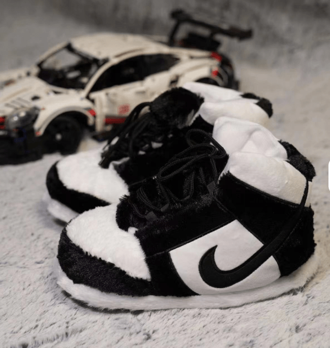 Sneaker Slippers Black and white panda Jordan 1 unisex for adults&kids