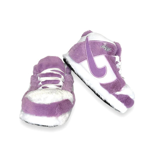 Pantuflas de zapatilla moradas Jordan 1 unisex para adultos y niños