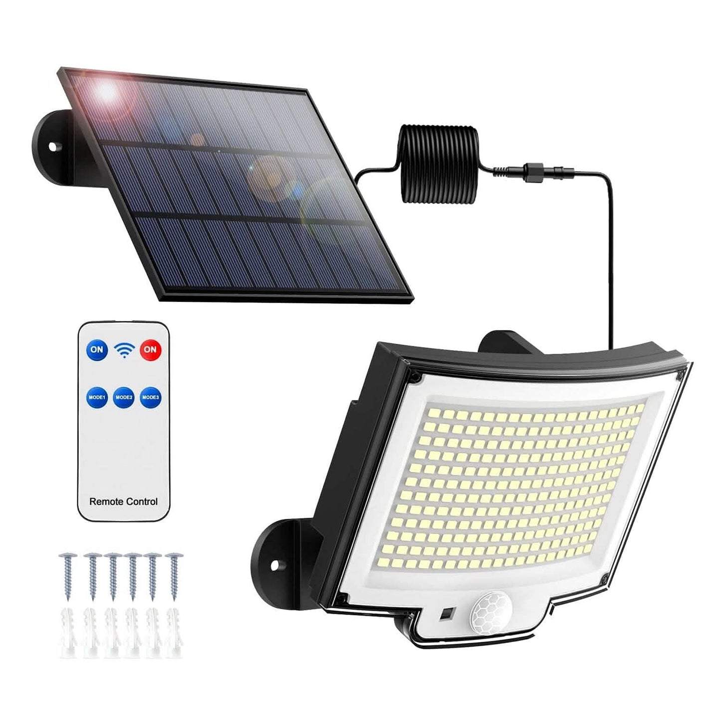 Solar Powered Flood Light Solar IP65 Waterproof Motion Sensor with Remote