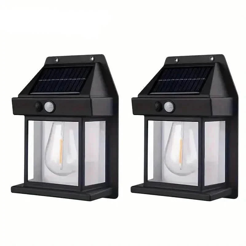 Solar-Powered Motion-Sensor Outdoor Wall Light