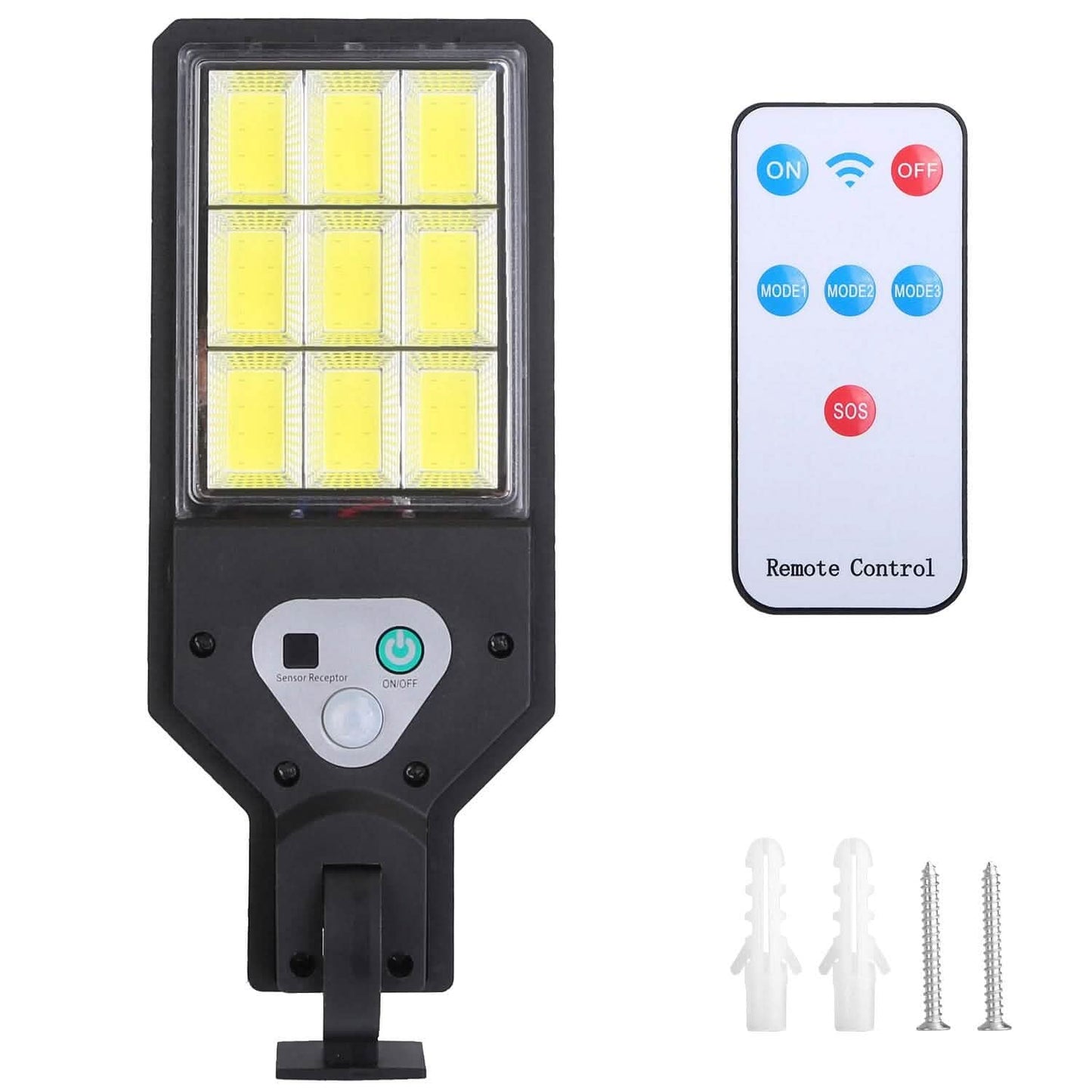 Solar Wall Light Outdoor Beads PIR Motion Sensor Remote Control Wireless Lamps