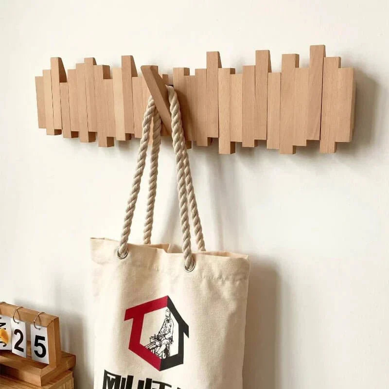 Wood Piano Wall Coat Rack
