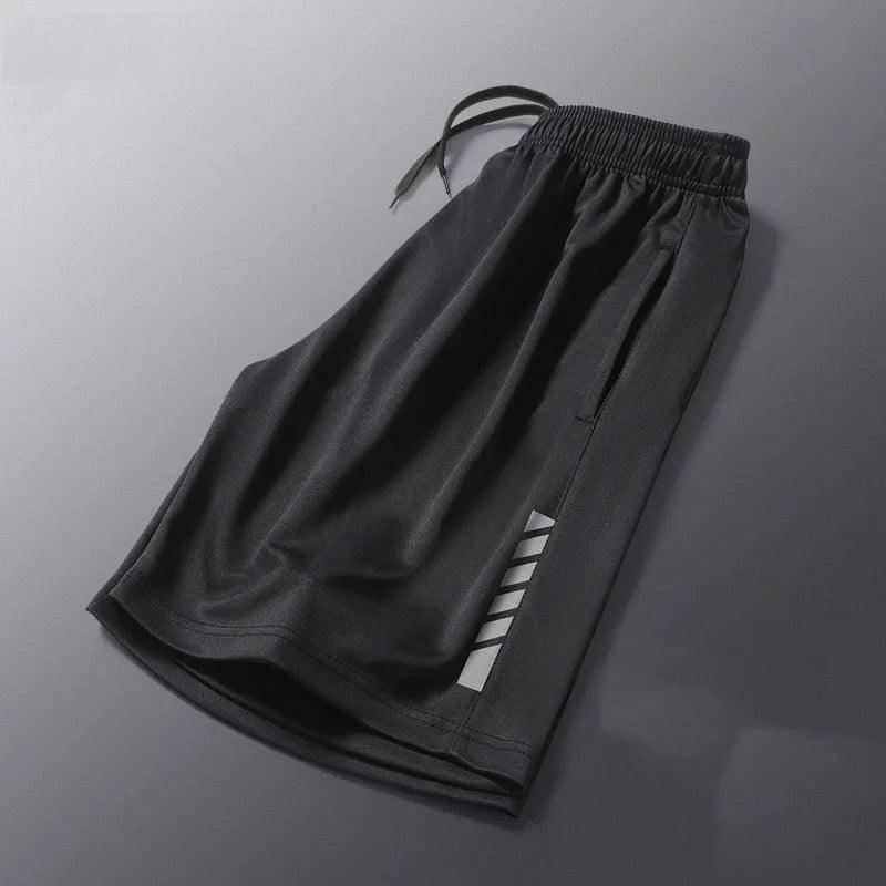 SONECHOKI Pantalones Cortos Hombre Estampado de Rayas Sueltos Baloncesto Deporte Gimnasio Transpirable Pantalones Cortos Fitness Entrenamiento Fondo Masculino