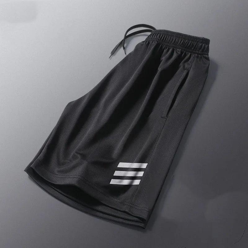 SONECHOKI Pantalones Cortos Hombre Estampado de Rayas Sueltos Baloncesto Deporte Gimnasio Transpirable Pantalones Cortos Fitness Entrenamiento Fondo Masculino