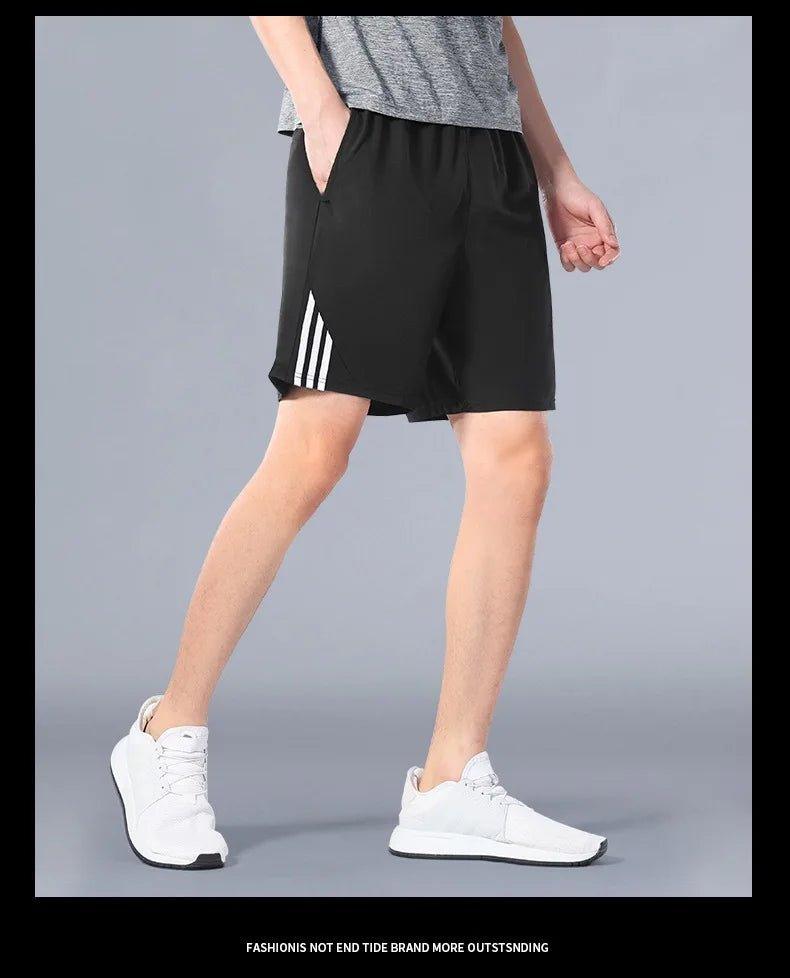 SONECHOKI Pantalones Cortos Hombre Estampado de Rayas Sueltos Baloncesto Deporte Gimnasio Transpirable Pantalones Cortos Fitness Entrenamiento Fondo Masculino
