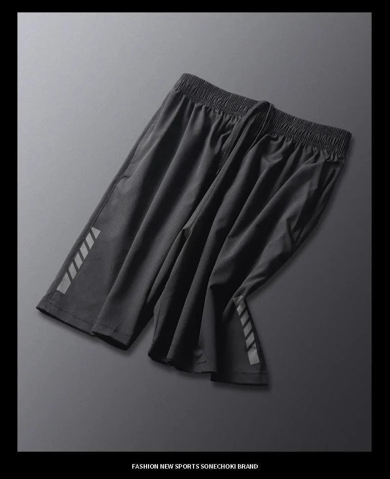 SONECHOKI Pantalones Cortos Hombre Estampado de Rayas Sueltos Baloncesto Deporte Gimnasio Transpirable Pantalones Cortos Fitness Entrenamiento Fondo Masculino